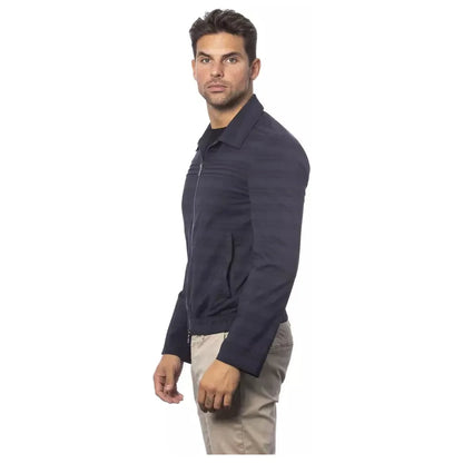 Verri Blue Wool Light Jacket 1728,67465543840,Blue,Bombers - Jackets & Coats - Clothing,Clothing,IT54 | XXL,Jackets & Coats - Clothing,Jackets - Men - Clothing,Men,Men - Clothing,New with tags,Verri