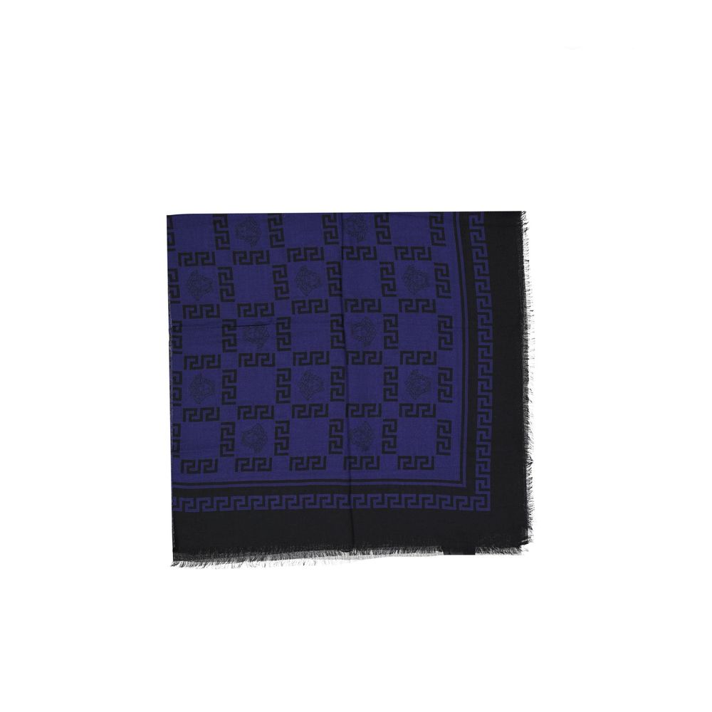 Versace Blue Modal Scarf 1728,75611013280,Accessories,Blue,New with tags,Scarves - Accessories,Scarves - Scarves - Accessories,Versace,Women