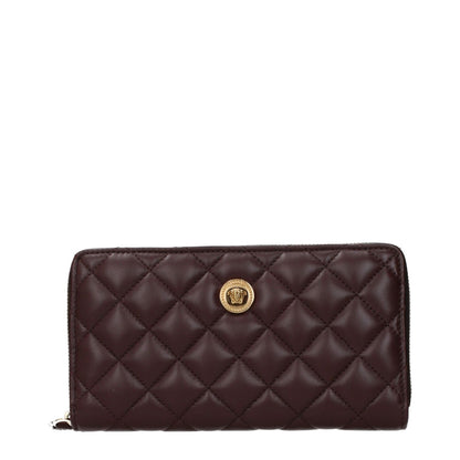 Versace Brown Leather Wallet 1728,75667636384,Accessories,Brown,Men,New with tags,Versace,Wallets - Accessories,Wallets - Wallets - Accessories