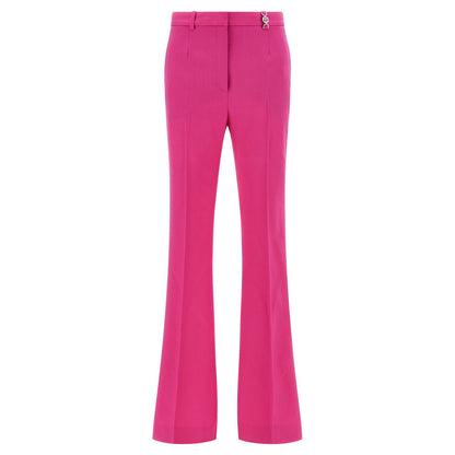 Versace Fuchsia Virgin Wool Flared Pants