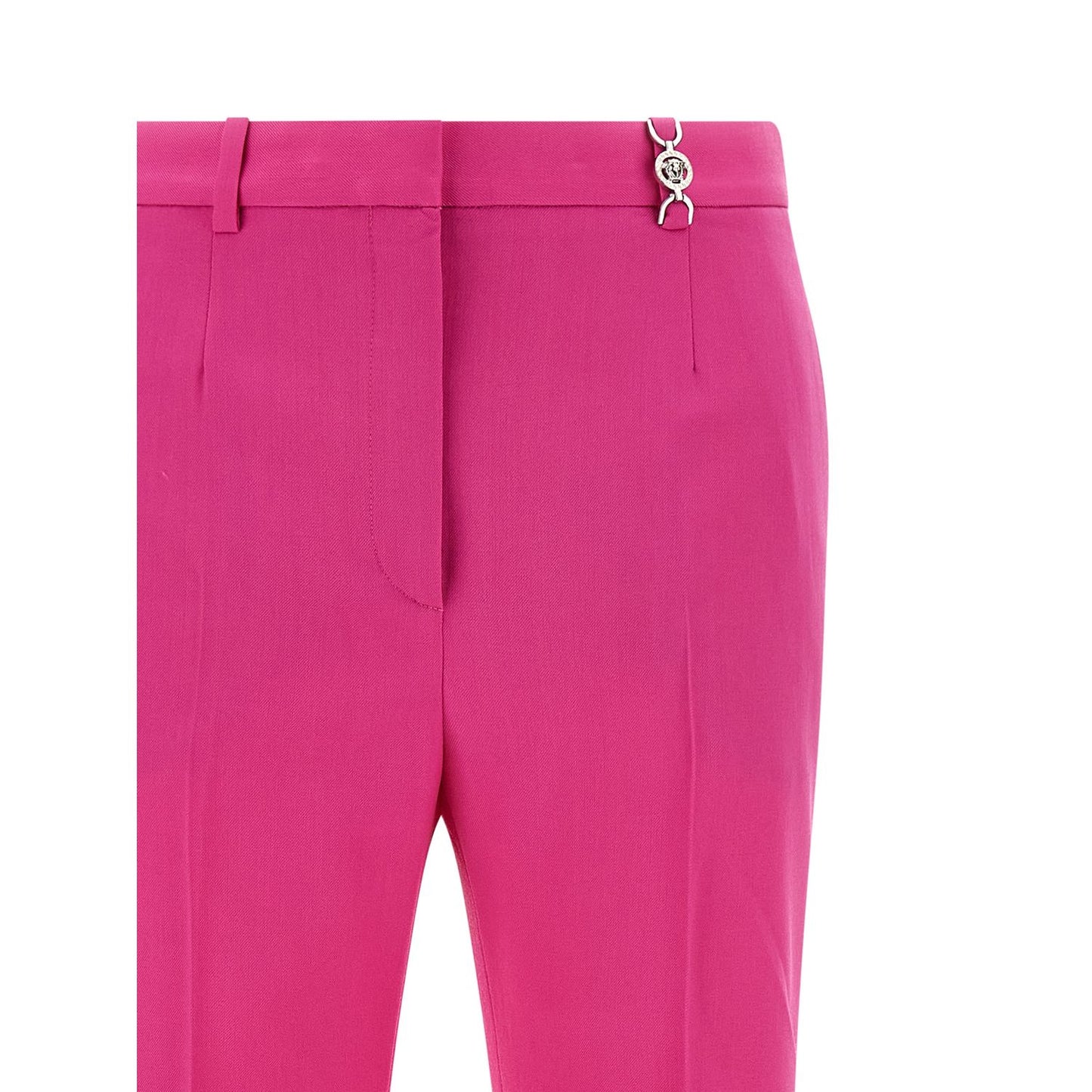 Versace Fuchsia Virgin Wool Flared Pants