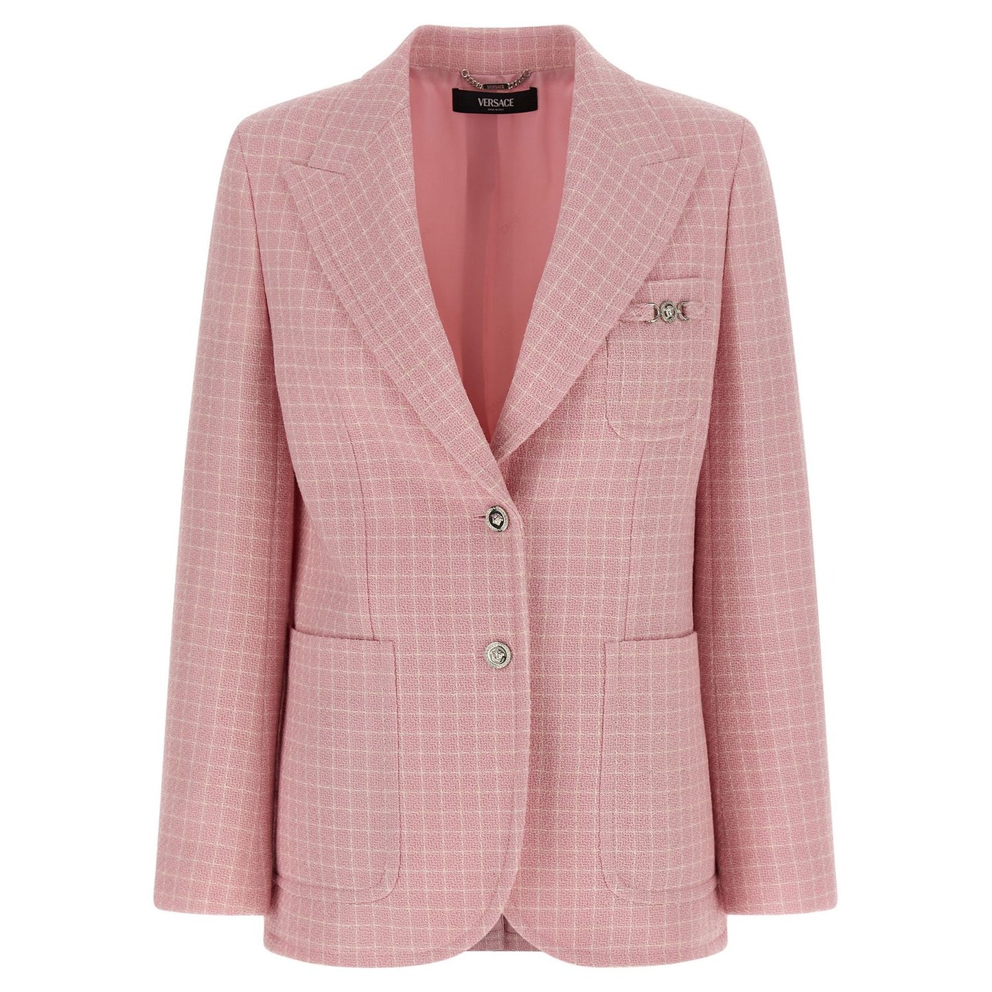 Versace Multicolor Virgin Wool Blazer