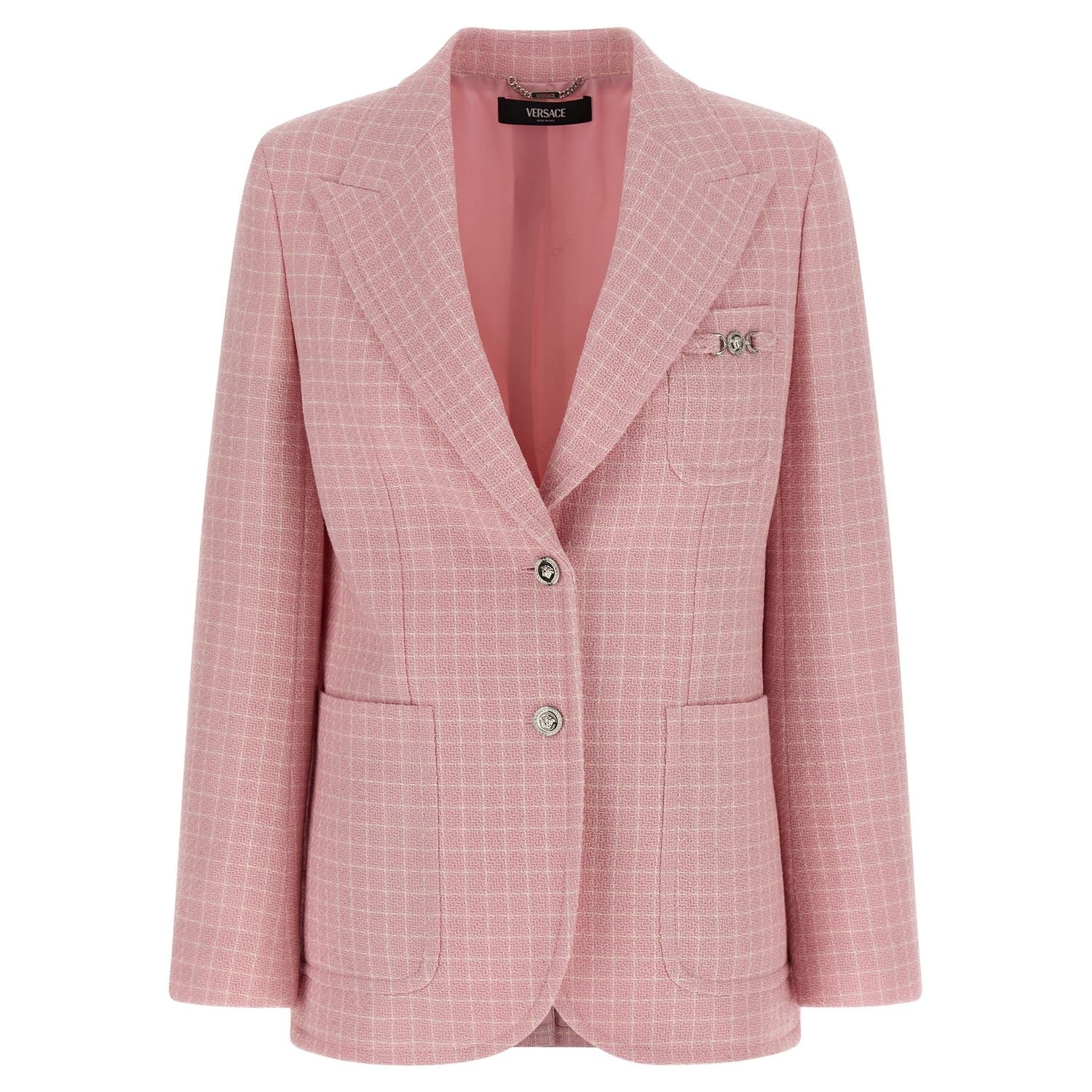 Versace Multicolor Virgin Wool Blazer