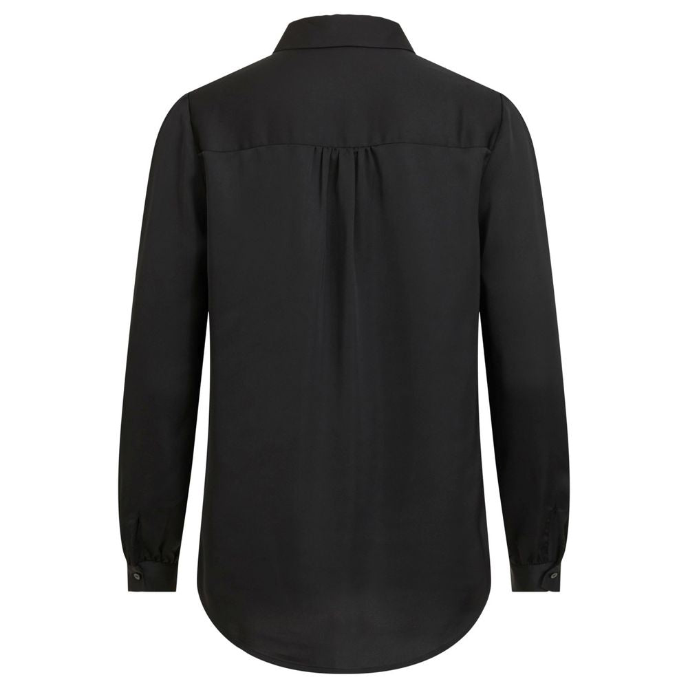 Vila Clothes Black Polyester Blouse Vila Clothes