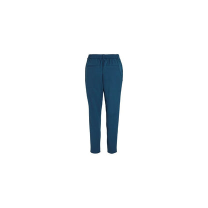 Vila Clothes Blue Polyester Pants Vila Clothes