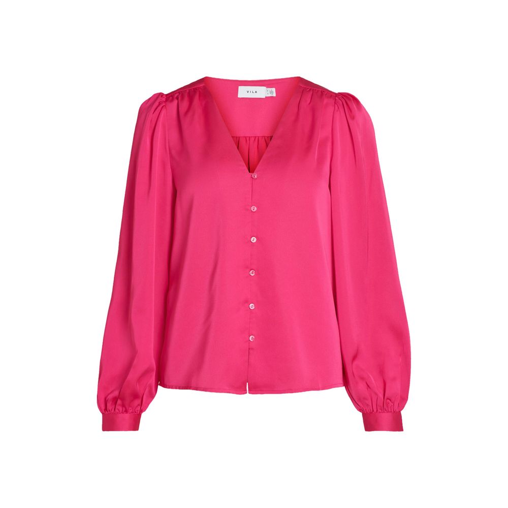 Vila Clothes Pink Polyester Blouse Vila Clothes