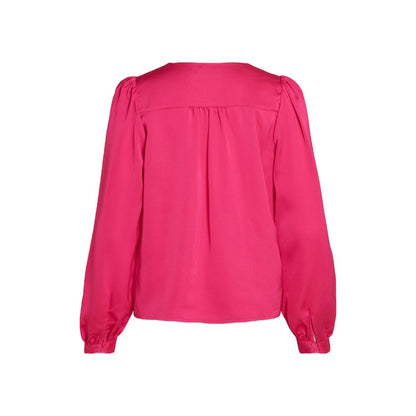Vila Clothes Pink Polyester Blouse Vila Clothes