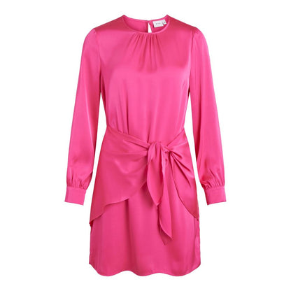 Vila Clothes Pink Polyester Short Dress Vila Clothes
