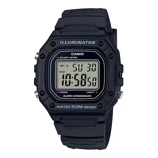 ?CASIO TIMELESS COLLECTION Mod. SPORT ILLUMINATOR WR 50M. ALARM. CHRONOGRAPH - BLACK