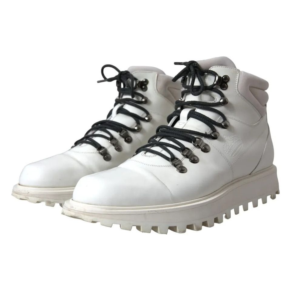 White Vulcano Trekking Ankle Boots Men Shoes