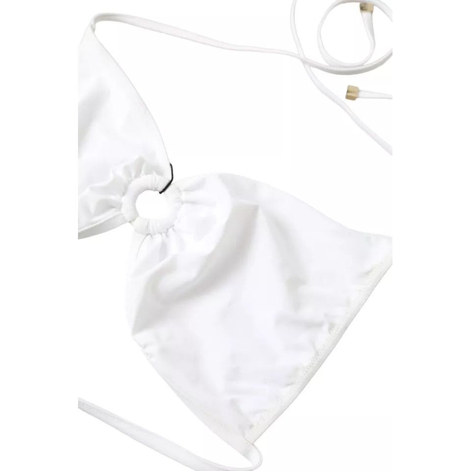 Dolce & Gabbana White Nylon Stretch Swimwear Top Bikini white-nylon-stretch-swimwear-top-bikini