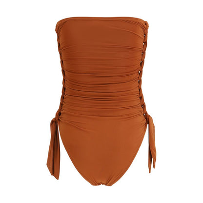 Zimmermann Brown Polyester One-Piece Swimsuit 1,1728,2,72470364320,Brown,Clothing,New with tags,One-Piece Swimsuits - Swimwear - Clothing,Swimwear - Clothing,Women,Zimmermann