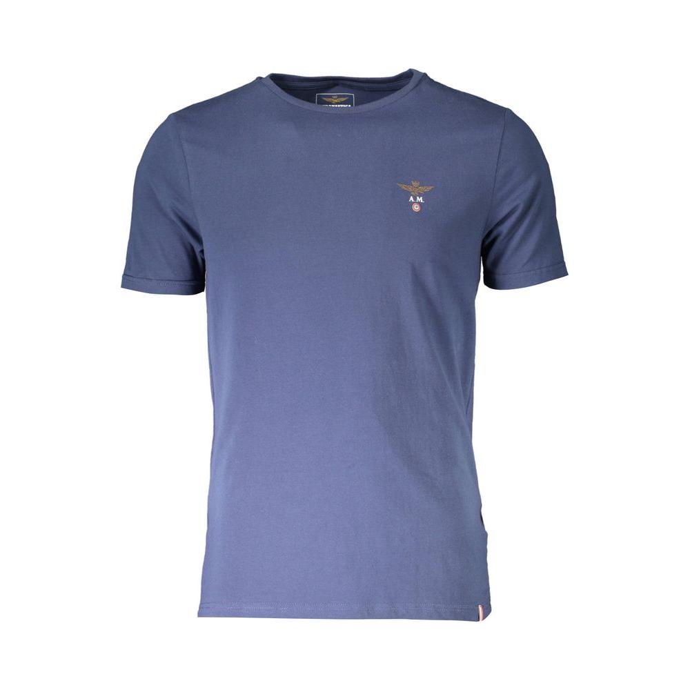 Aeronautica Militare Blue Cotton T-Shirt blue-cotton-t-shirt-167