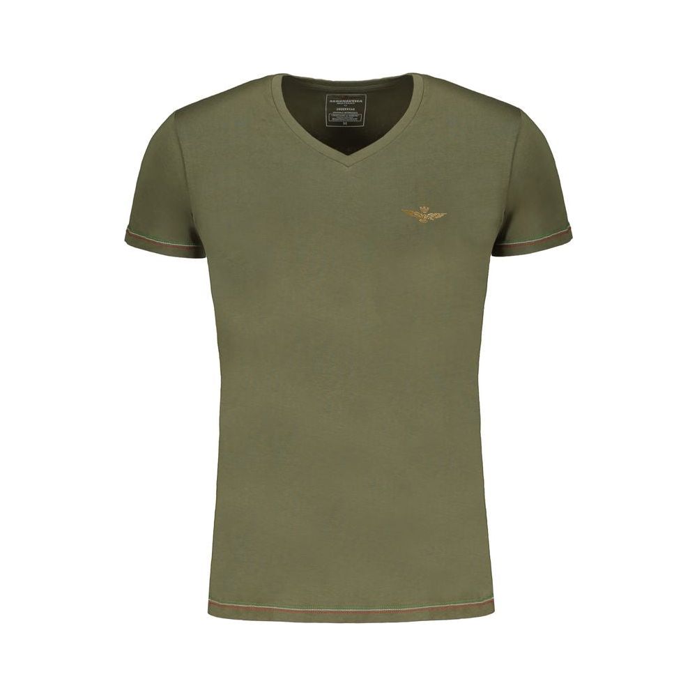 Aeronautica Militare Green Cotton T-Shirt green-cotton-t-shirt-104