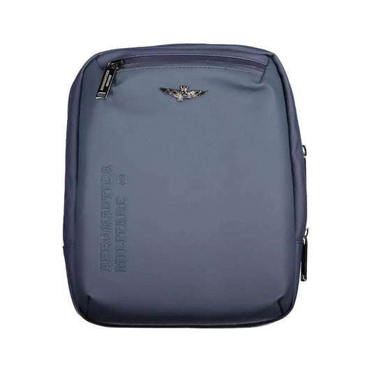 Aeronautica Militare Sleek Blue Shoulder Bag with Laptop Compartment sleek-blue-shoulder-bag-with-laptop-compartment