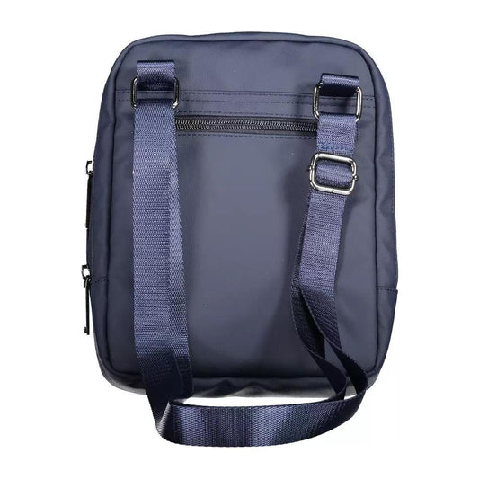 Aeronautica Militare | Sleek Blue Shoulder Bag with Laptop Compartment| McRichard Designer Brands   