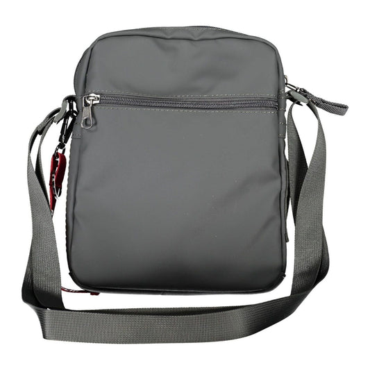 Aeronautica Militare | Sleek Gray Shoulder Bag with Contrasting Details| McRichard Designer Brands   