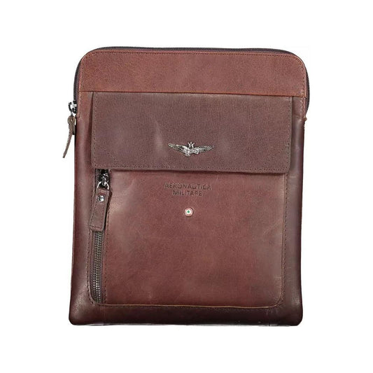 Aeronautica Militare | Elegant Leather-Poly Shoulder Bag with Contrasting Details| McRichard Designer Brands   