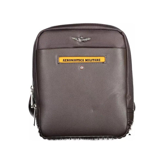 Aeronautica Militare | Vintage Brown Shoulder Bag with Refined Details| McRichard Designer Brands   