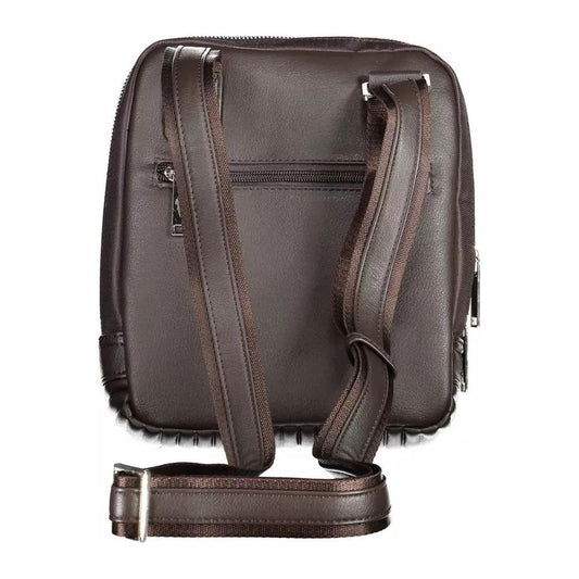 Aeronautica Militare | Vintage Brown Shoulder Bag with Refined Details| McRichard Designer Brands   