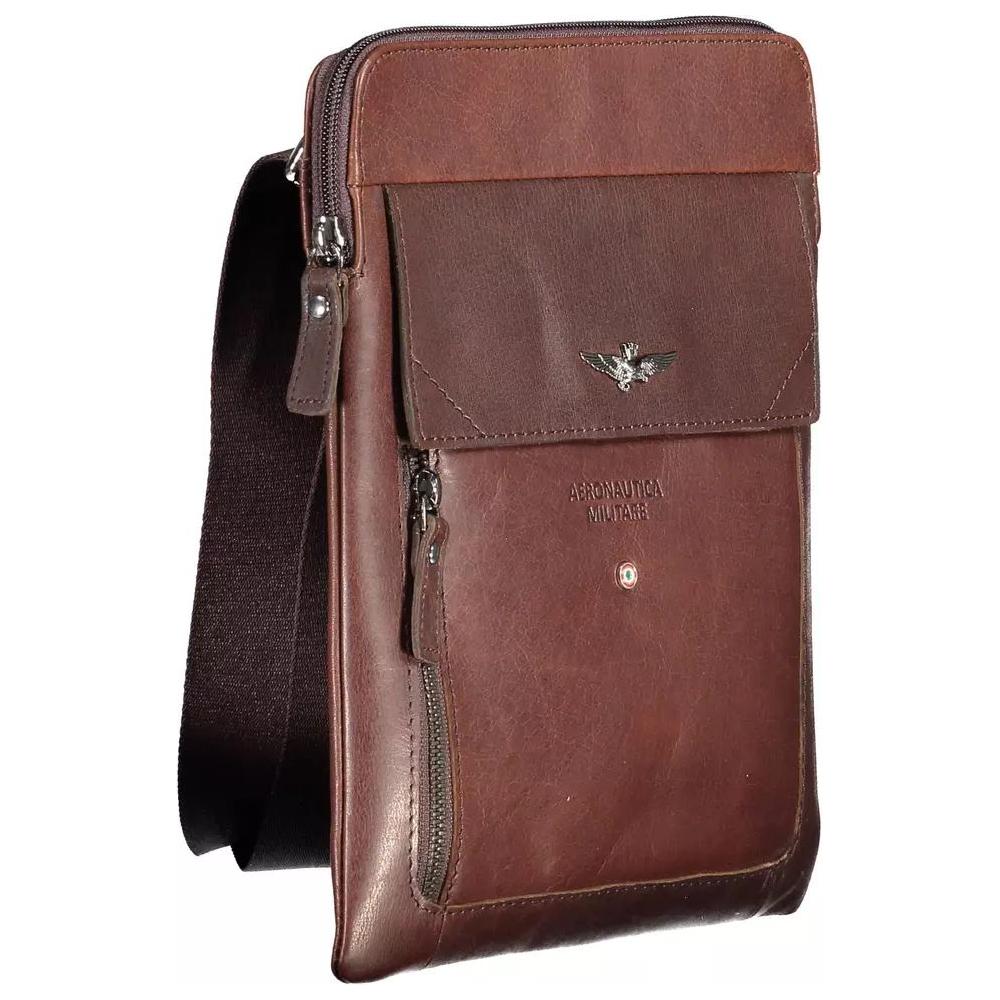 Aeronautica Militare Elegant Leather-Poly Shoulder Bag with Contrasting Details elegant-leather-poly-shoulder-bag-with-contrasting-details