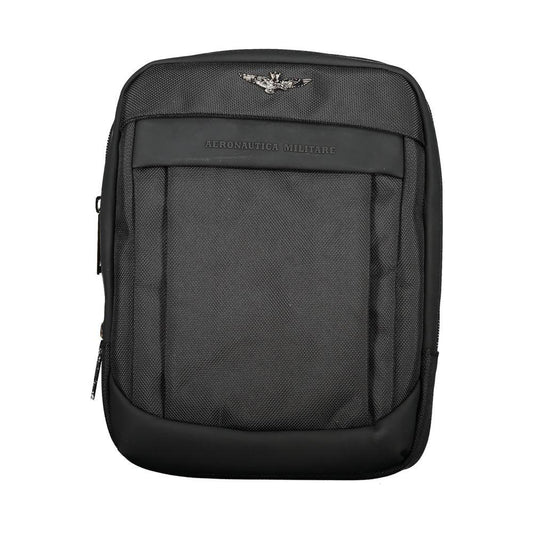 Aeronautica Militare | Sleek Black Versatile Shoulder Bag| McRichard Designer Brands   