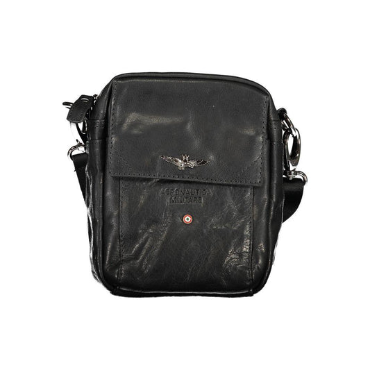 Aeronautica MilitareSleek Black Leather Shoulder BagMcRichard Designer Brands£129.00