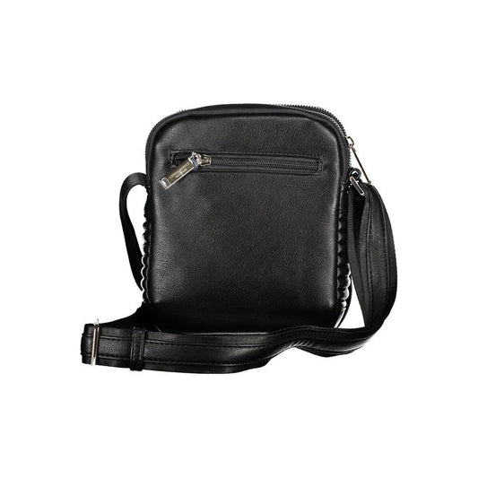 Aeronautica Militare | Sleek Black Dual-Compartment Shoulder Bag| McRichard Designer Brands   