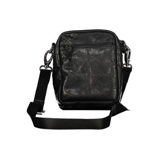 Aeronautica Militare Sleek Black Leather Shoulder Bag sleek-black-leather-shoulder-bag