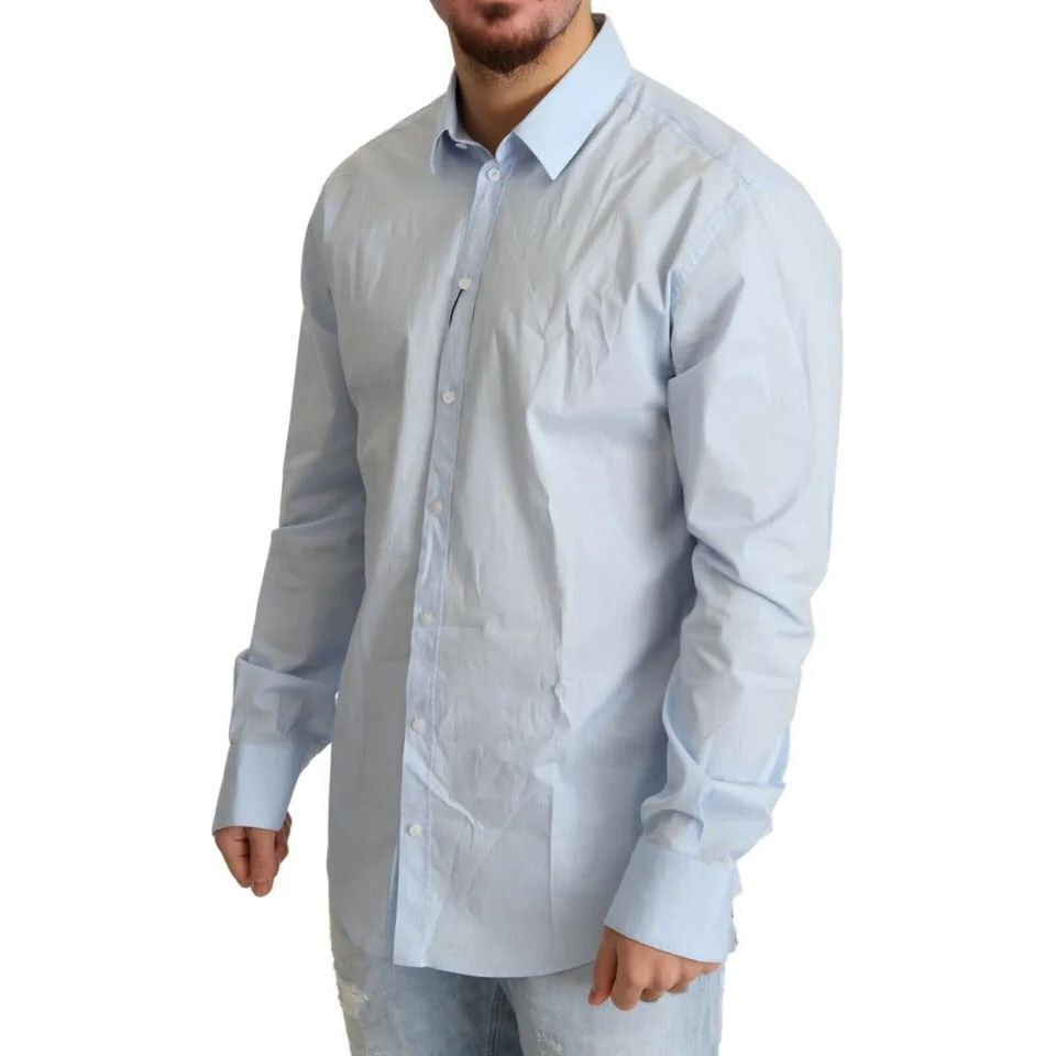 Light Blue Cotton Stretch Formal MARTINI Shirt