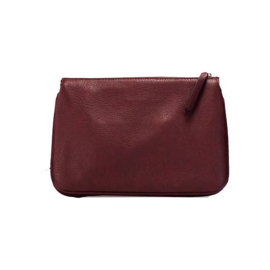 Jackson Cherrywood Leather Triple Gusset Crossbody Handbag Purse