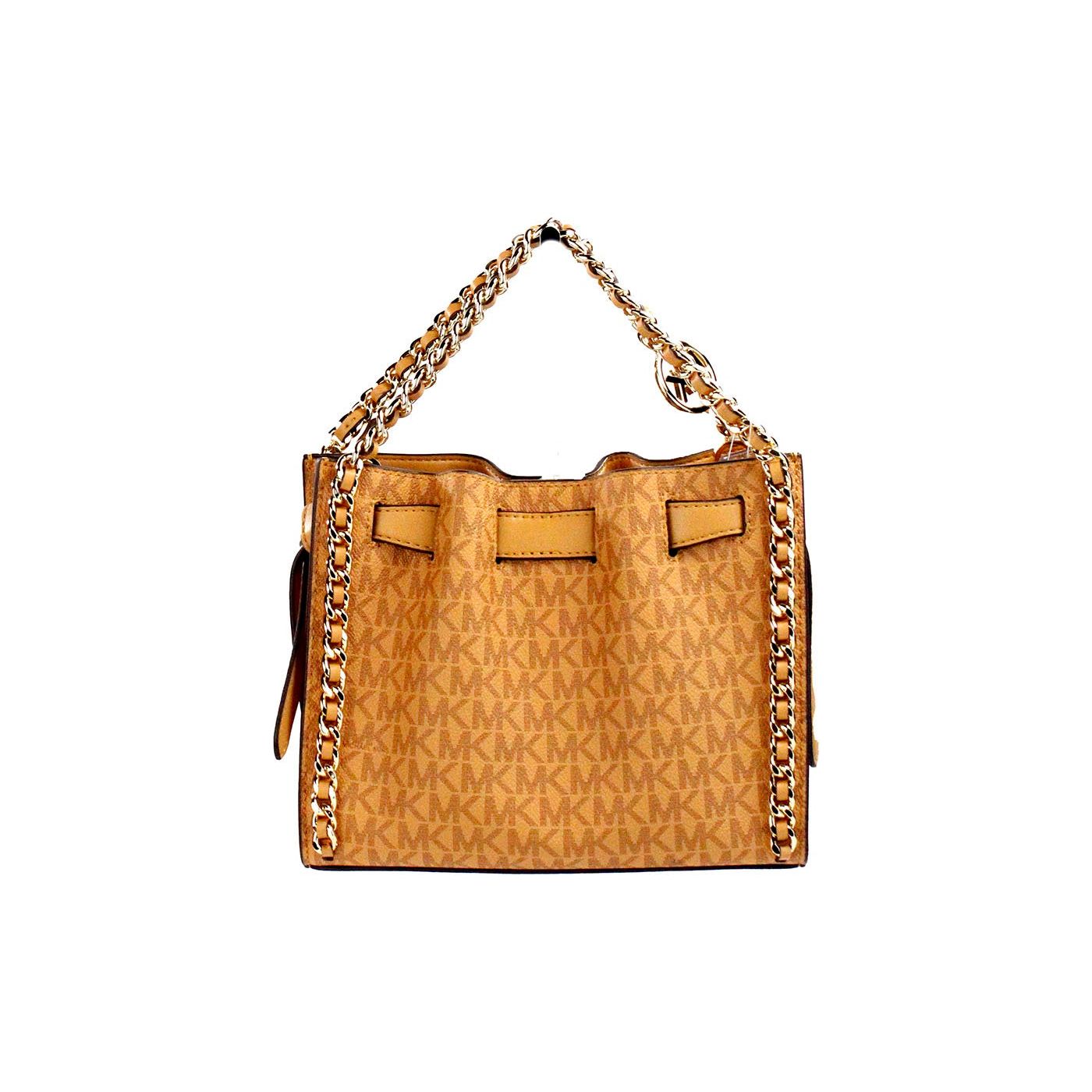 Michael Kors Mina Small Belted Cider Signature PVC Chain Inlay Crossbody Bag mina-small-belted-cider-signature-pvc-chain-inlay-crossbody-bag