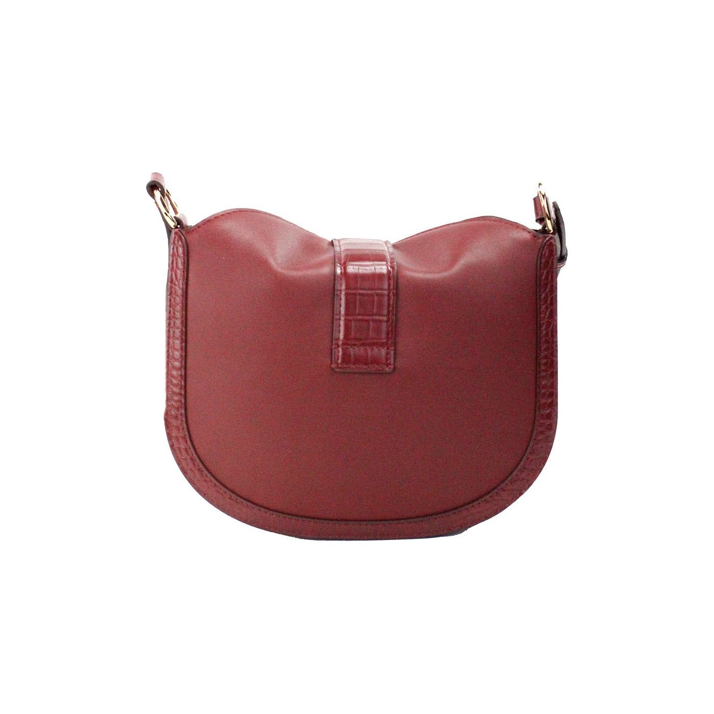 Michael Kors | Gabby Small Dark Cherry Leather Foldover Hobo Crossbody Bag| McRichard Designer Brands   