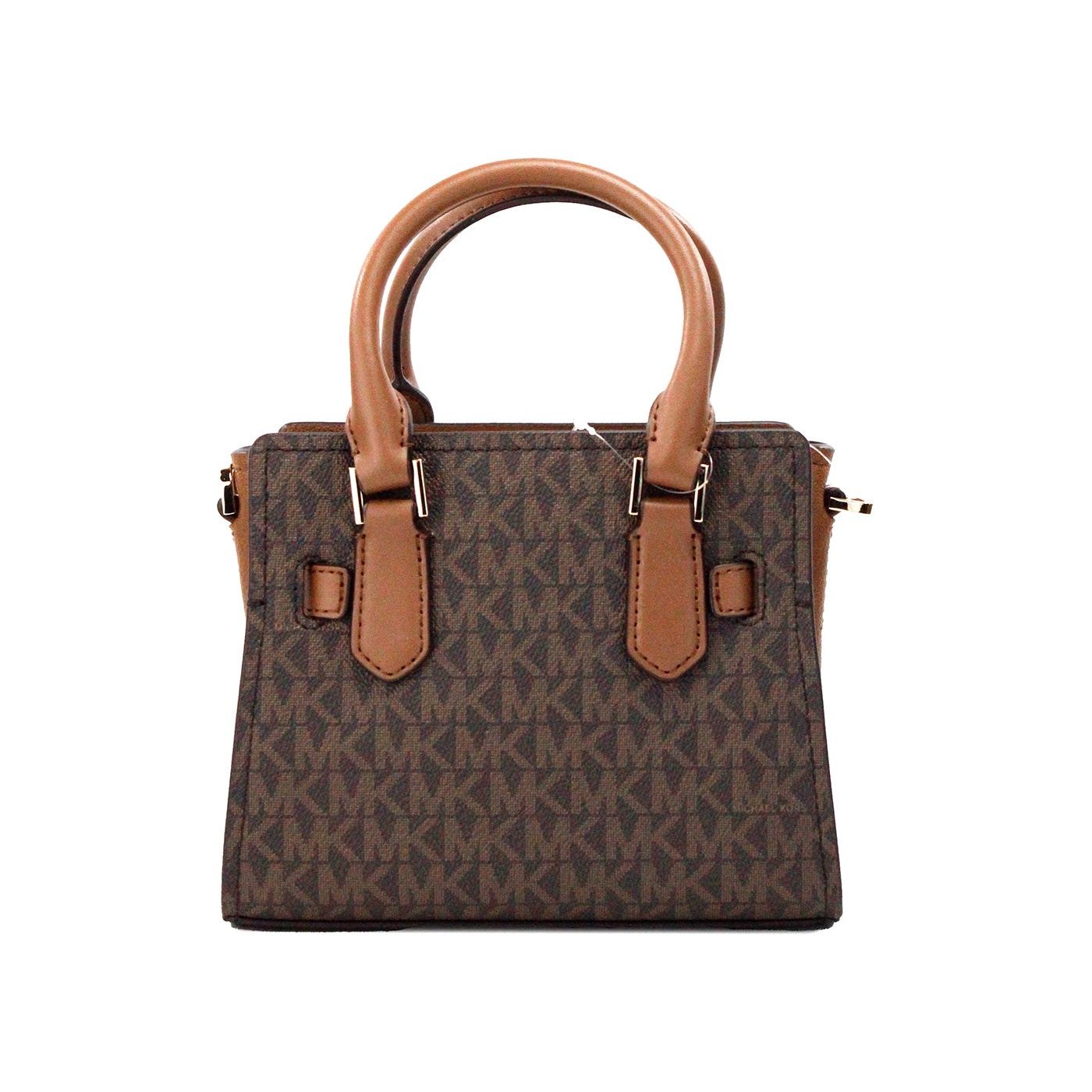 Michael Kors | Hamilton XS Small Brown PVC Leather Satchel Crossbody Bag Purse| McRichard Designer Brands   