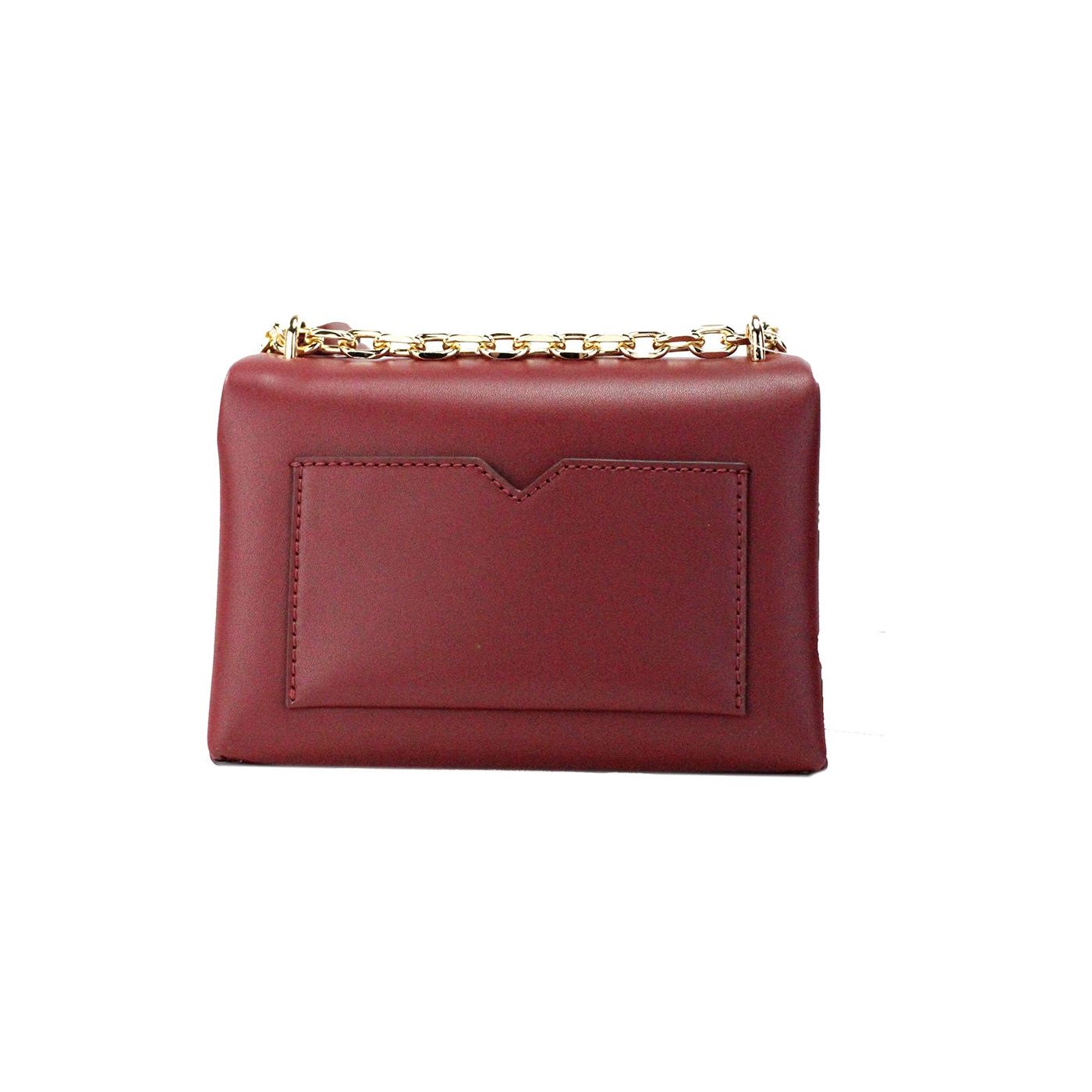 Michael Kors | Cece Small Dark Cherry Vegan Leather Convertible Flap Crossbody Bag| McRichard Designer Brands   