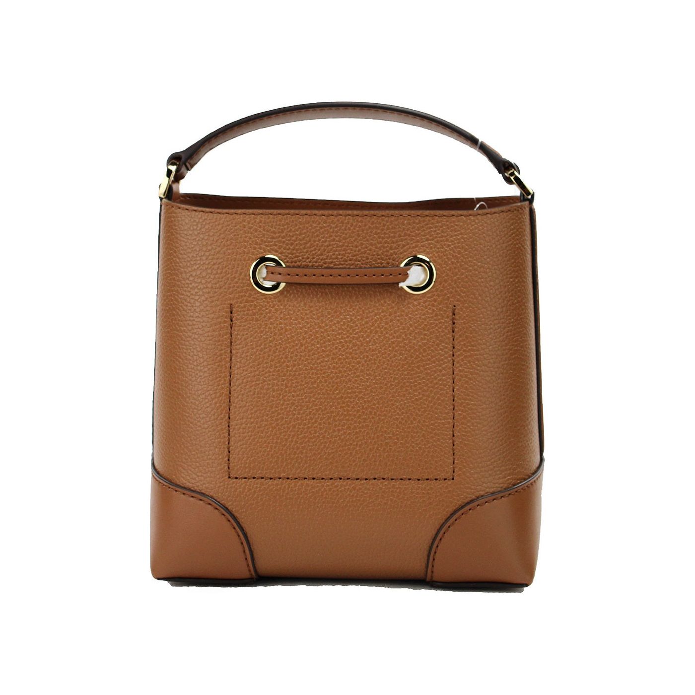 Michael Kors | Mercer Small Luggage Pebbled Leather Bucket Crossbody Bag Purse| McRichard Designer Brands   
