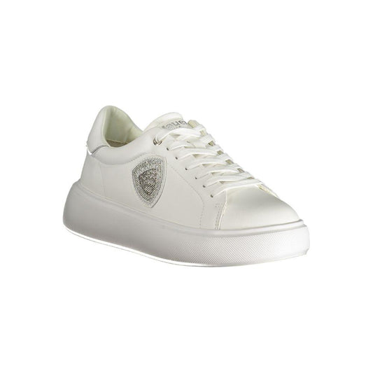 Blauer White Polyester Sneaker white-polyester-sneaker-13
