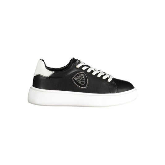 Black Polyester Sneaker