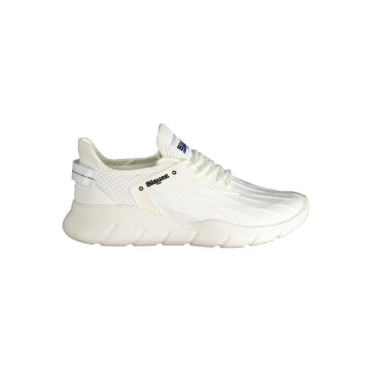 Blauer White Polyester Sneaker white-polyester-sneaker-16