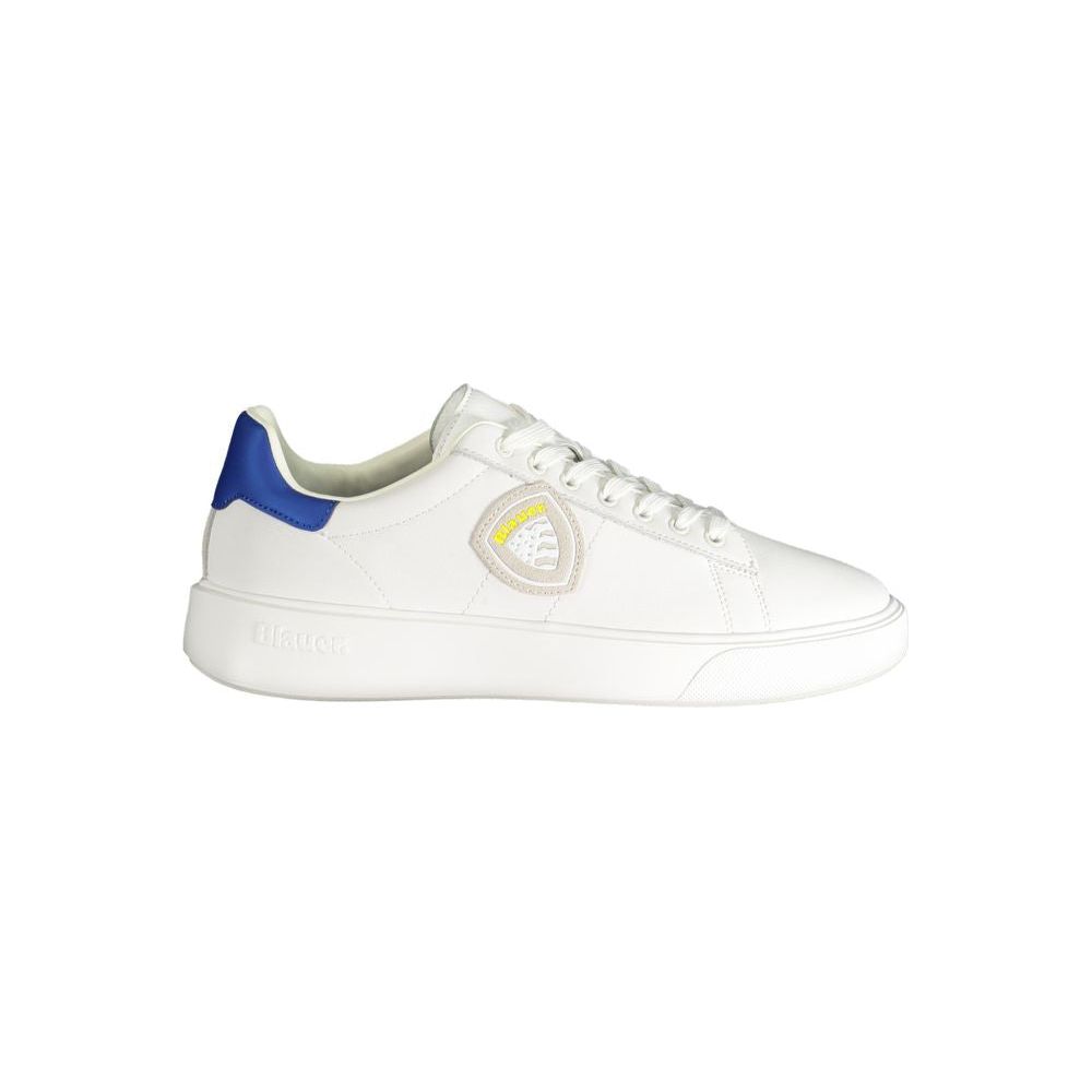 Blauer White Polyester Sneaker white-polyester-sneaker-15