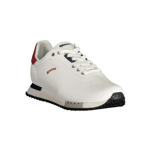 Blauer White Polyester Sneaker white-polyester-sneaker-12