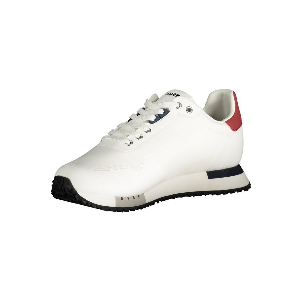 Blauer White Polyester Sneaker white-polyester-sneaker-12