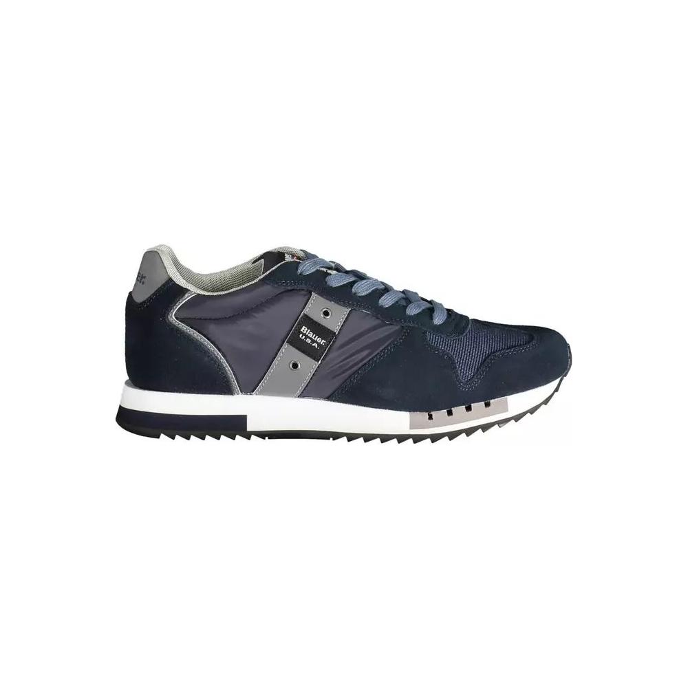 Blauer Sleek Blue Sports Sneakers with Contrasting Details sleek-blue-sports-sneakers-with-contrasting-details