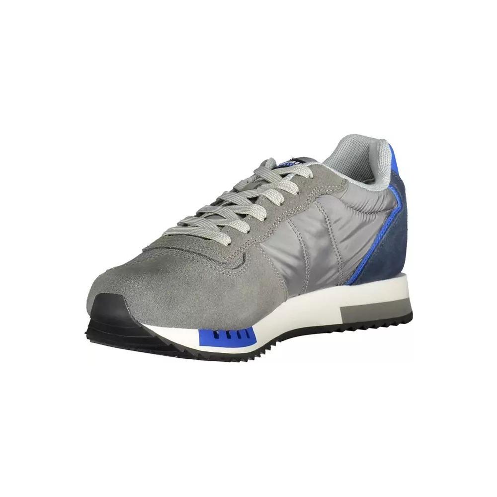 Blauer Elegant Gray Sports Sneakers with Contrasting Accents elegant-gray-sports-sneakers-with-contrasting-accents