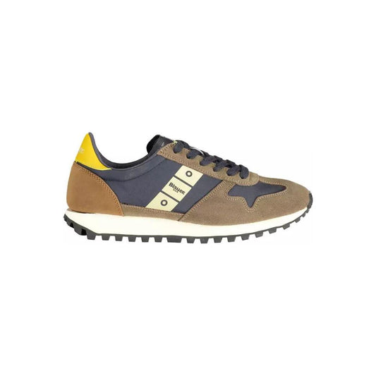 Blauer | Elevated Brown Sneakers with Iconic Accents| McRichard Designer Brands   