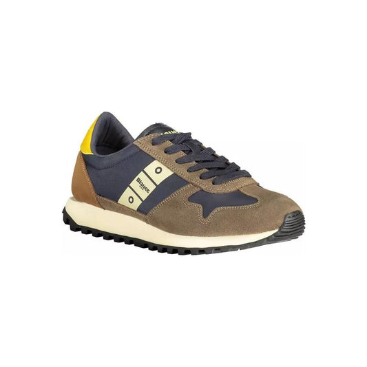 Blauer | Elevated Brown Sneakers with Iconic Accents| McRichard Designer Brands   
