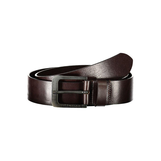 Blauer | Elegant Iron Leather Belt with Metal Buckle| McRichard Designer Brands   