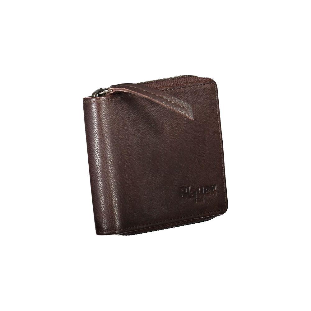 Blauer Elegant Leather Coin & Card Wallet in Brown elegant-leather-coin-card-wallet-in-brown
