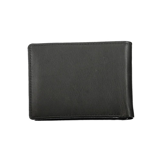 Blauer | Sleek Black Leather Dual Compartment Wallet| McRichard Designer Brands   