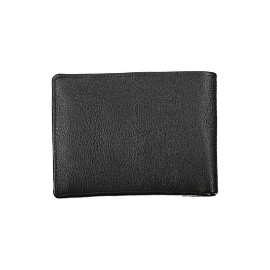 Blauer | Elegant Black Leather Wallet with Contrast Details| McRichard Designer Brands   